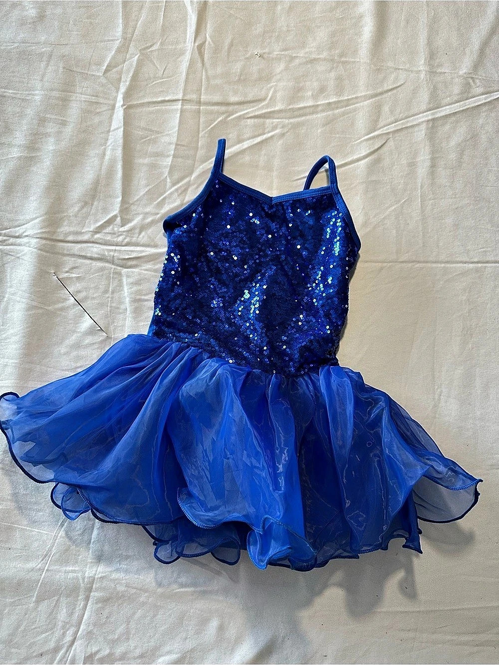 ZACLOTRÉ Kids Sequin Camisole Ballet Tutu Dance Dress Blue Girls 10